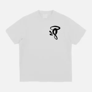 Camiseta Blanco Con Logo Impreso en Negro de Halo ‘s’