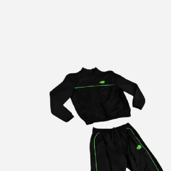 Chándal con logo de Syna – Negro/Verde - Image 2