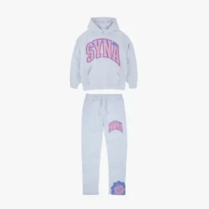 Chándal Syna Crest Pack Logo – Blanco/Rosa
