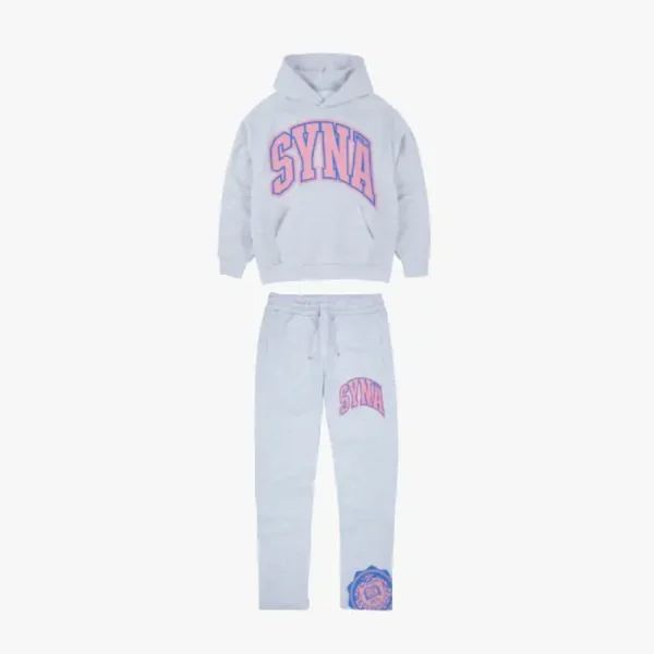 Chándal Syna Crest Pack Logo – Blanco/Rosa