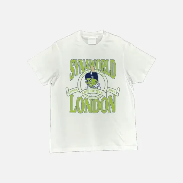 Camiseta universitaria – Blanco/Verde