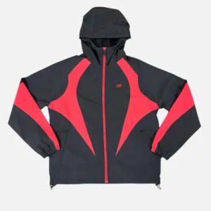 Chaqueta Tejida Syna Logo Vortex – Negro/Rojo