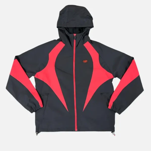 Chaqueta Tejida Syna Logo Vortex – Negro/Rojo