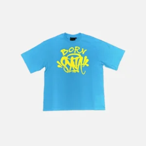 Camiseta ‘Born Syna’ – Azul/Amarillo