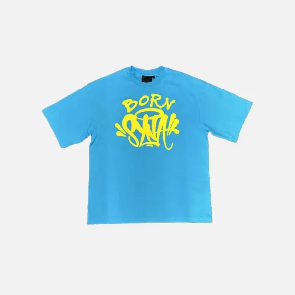 Camiseta ‘Born Syna’ – Azul/Amarillo