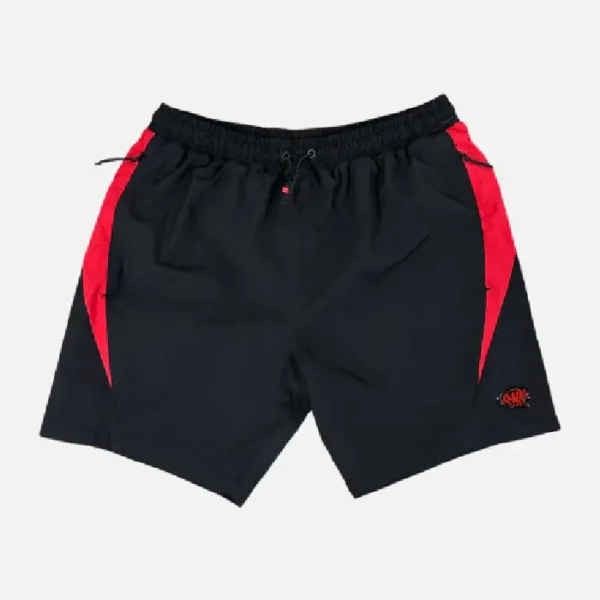 Bermudas Synaworld Tejidos Vortex – Negro/Rojo
