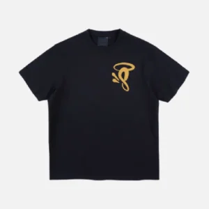 Camiseta Negra Con Logo Impreso en Amarillo de Halo
