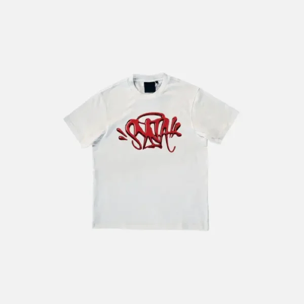 Camiseta con el logotipo de Syna – BLANCA/ROJA