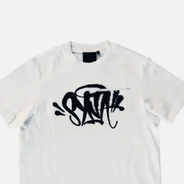 Camiseta con el logotipo de Syna – Blanco/Negro - Image 2