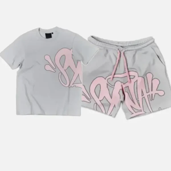 Synaworld Conjunto Corto Syna Logo Gris/Rosa
