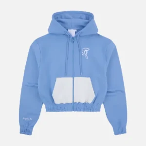 Sudadera Crop Patch de Synaworld Para Mujeres – Azul