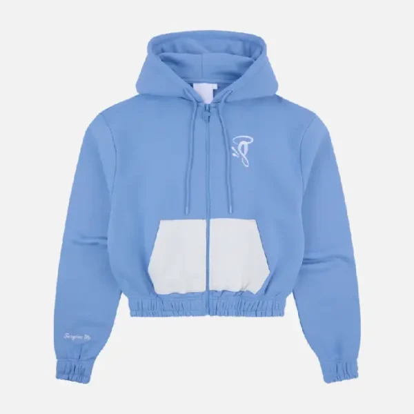 Sudadera Crop Patch de Synaworld Para Mujeres – Azul