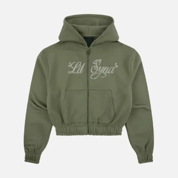 Sudadera Lil Synaworld para mujeres – Caqui