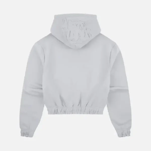 Sudadera con cremallera para mujer – Gris - Image 2